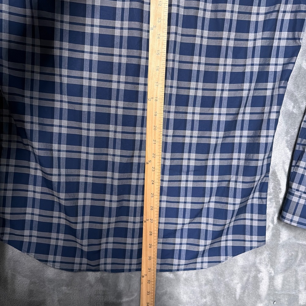 Todd Snyder Dress Shirt Mens 15.5 34/35 Blue Plaid Cotton Melange Yarns Business - Picture 6 of 8